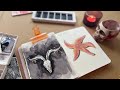 Inktober Adventure in My Sketchbook: Skull Drawing and My New Watercolor