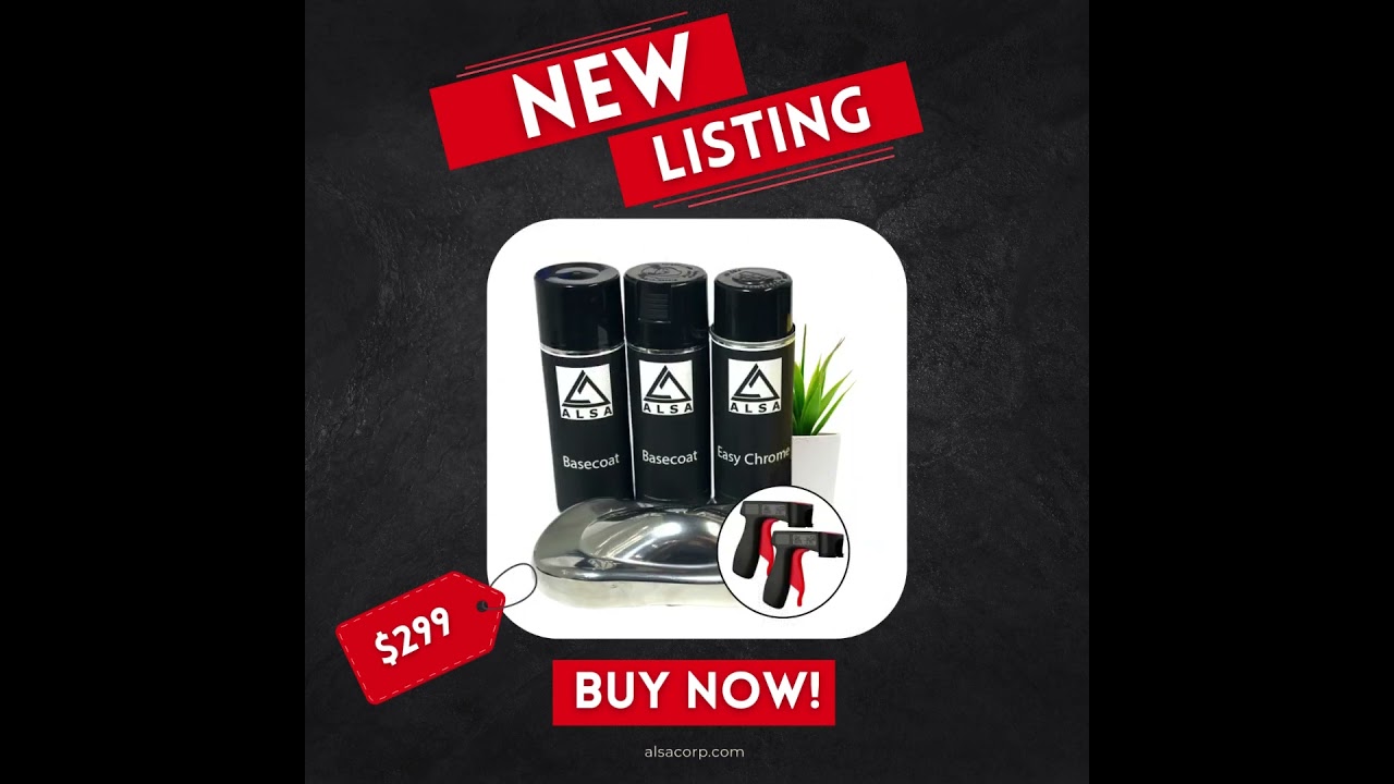 Alsa Easy Chrome Kit with Spray Gun – Mirror Chrome Starter Bundle