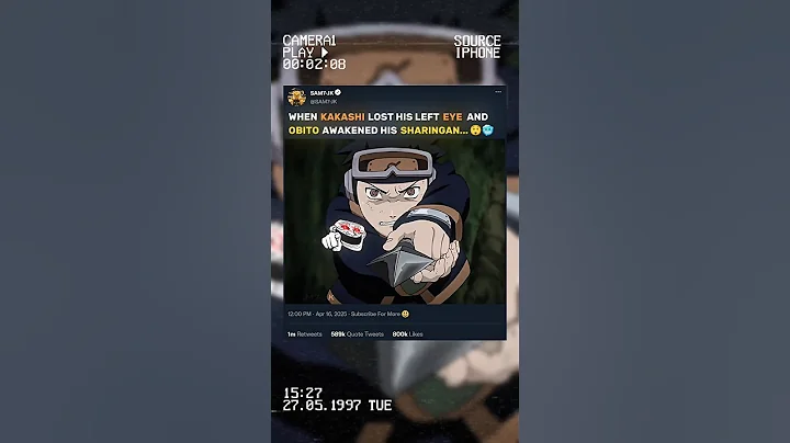 WHEN KAKASHI LOST HIS LEFT EYE 👁️ AND OBITO AWAKENED HIS SHARINGAN 😲