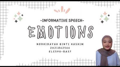 ELC590- INFORMATIVE SPEECH VIDEO ASSIGNMENT (EMOTIONS)