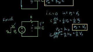 Electrical engineering - RC step response solve 2 of 3