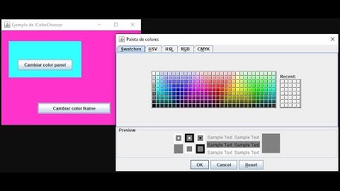 El paquete Swing - La clase JColorChooser | GUI en Java