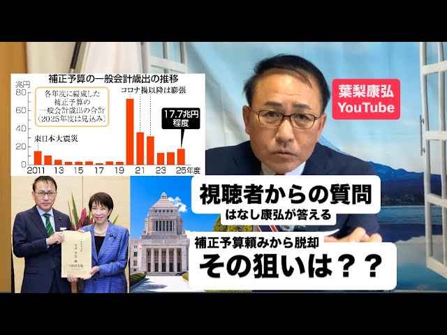 視聴者からの質問！補正予算頼みからの脱却。その狙いは？？