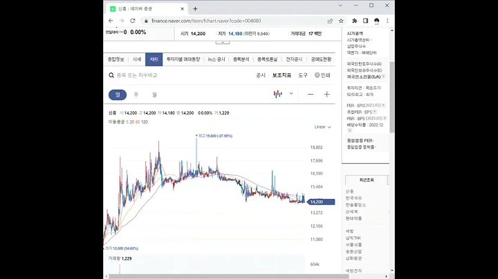 004080신흥 주가 전망 및 차트 분석