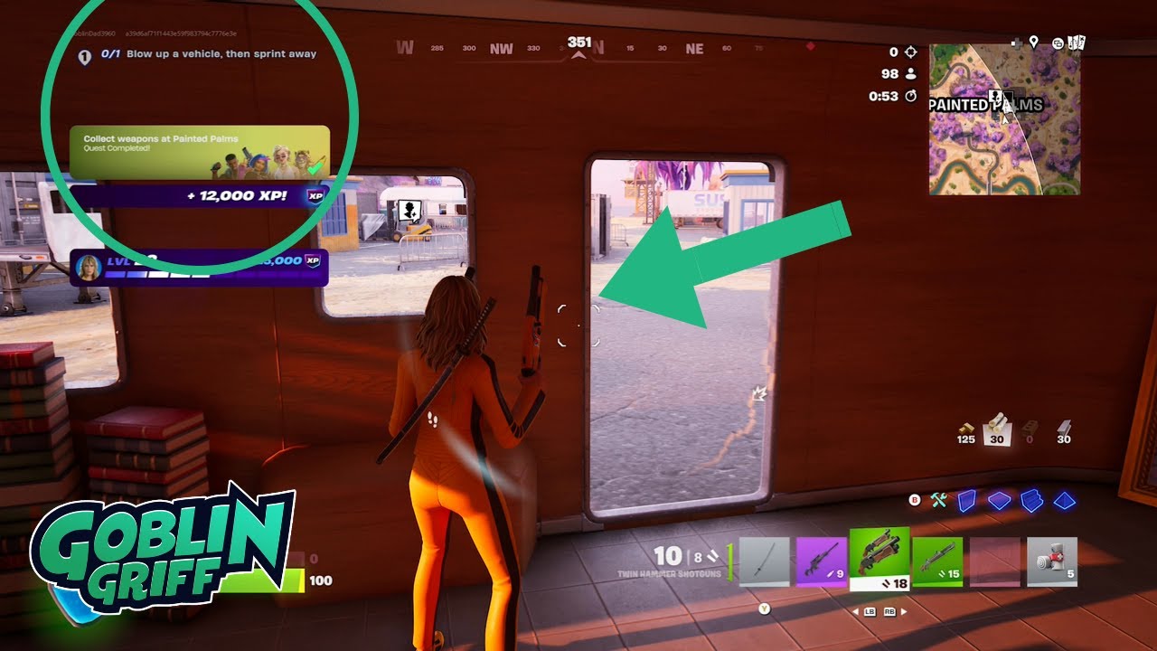 Как собрать оружие в локации «Раскрашенные пальмы» | Fortnite