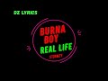 Burna Boy - Real Life feat. Stormzy [Official LYRICS]