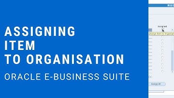 Assigning an Item to an Organisation - Oracle E-Business Suite #8