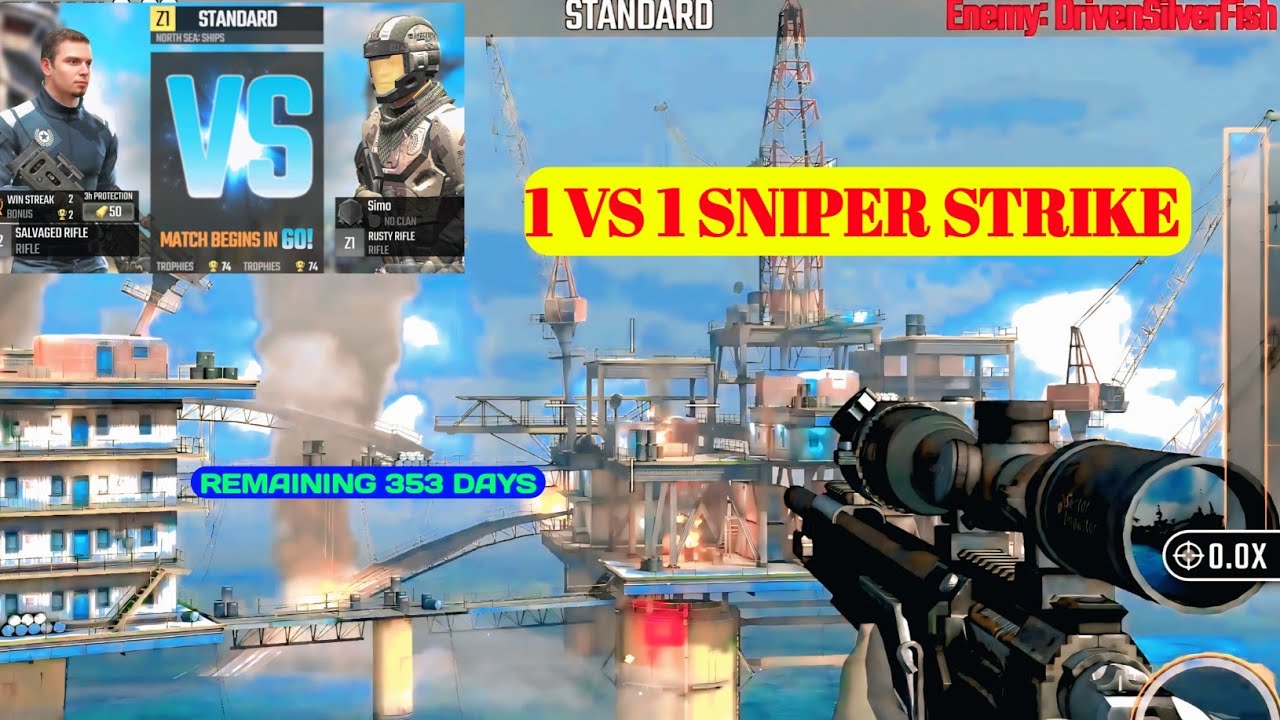 Remaining 353 Days 1 vs 1 sniper strike game play 