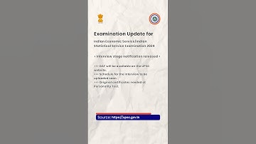 🔔 Government Job Alert!: 📢 Indian Economic Service/Indian Statistical Service Examination 2024