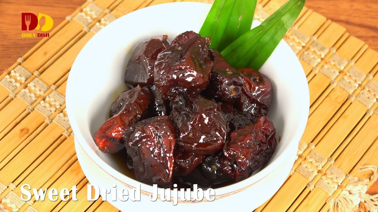 Sweet Dried Jujube | Thai Dessert | Putsa Chuem | พุทราเชื่อม