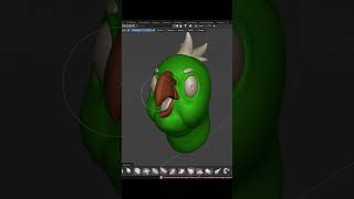 Parrot Bust – Speed Sculpt Challenge #5 | Blender Sculpting Timelapse #3d #shorts