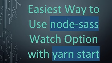 Easiest Way to Use node-sass Watch Option with yarn start