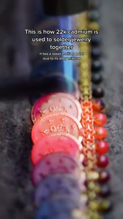 Using 22k cadmium to solder jewelry  #gold #22kgold #handmadejewelry #goldjewellery #24kgold #shorts