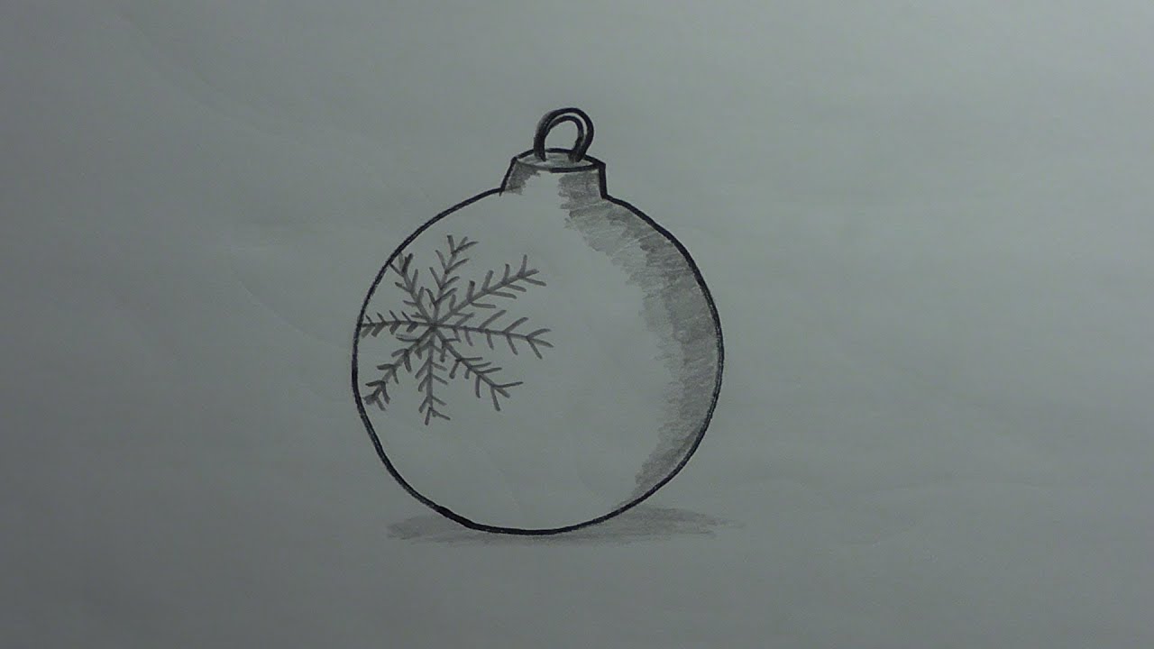 how to draw a christmas ornament