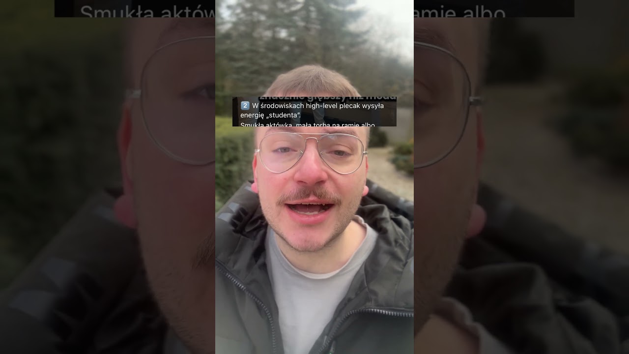 MILIONERZY NIE NOSZĄ PLECAKÓW! — Transcript
