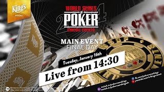 💶 🏆 Final Day of €1.100 WSOP Circuit Main Event #10 live from King's Resort 👑