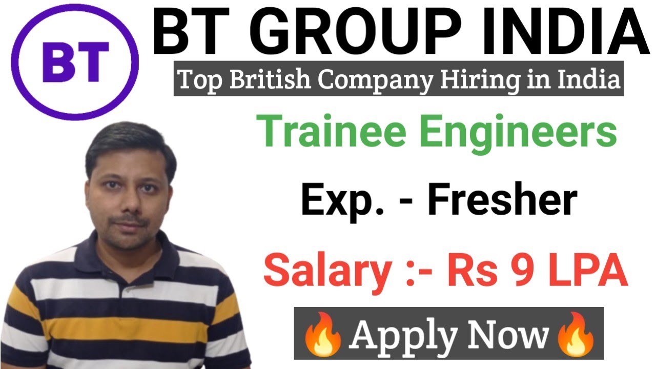 BT Group India Bulk Hiring for Fresher Trainee Engg. I Mechanical Jobs ...