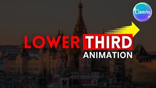Lower Third Animation Tutorial in Canva