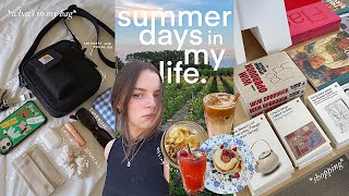 summer days in my life | &#39;that girl&#39; morning routine, what&#39;s in my bag &amp; book store visits