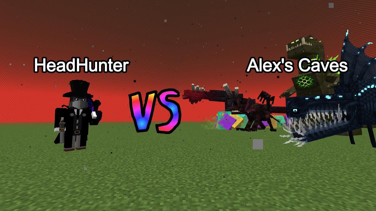 HeadHunter vs Alex's Caves | Minecraft  Mob Battle