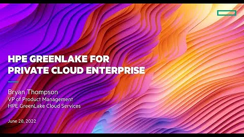 HPE GreenLake for Private Cloud Enterprise