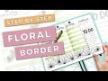 HOW TO DRAW A FLORAL BORDER (An Easy Bullet Journal Design!)