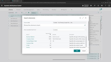 Business Central short: Add fields/columns from related tables in analysis mode (No customization)