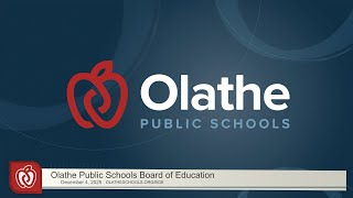 December 2025 Olathe Public Schools Board of Education Meeting