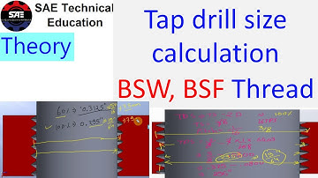 Tap drill size Calculation | BSW, BSF thread | Inch thread | British thread drill size |