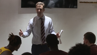 Gopher Basketball: Coach Pitino's Michigan Postgame Locker Room