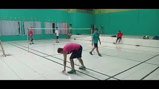 LATIHAN BERSAMA DENGAN  LEGEND BULU TANGKIS SENIOR' PAK SUNU / SUPRI VS COACH AHMAD / KOH YAT