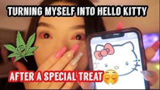 hello kitty makeup after a special treat🍃| VLOGMAS DAY 3🎄