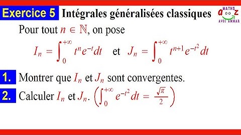 Intégrales généralisées classiques. Exercice corrigé