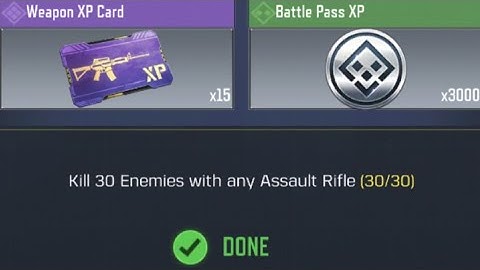 Call Of Duty Mobile Kill 30 Enemies with any Assault Rifle Task Complete