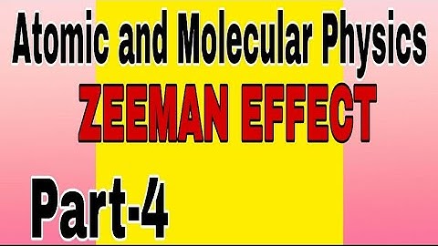 Atomic and molecular Physics ll Zeeman Effect l BSc Physics l GATE Physics l Master Cadre Physics