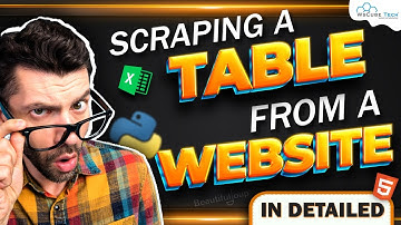 Scraping a Table From a Website in Detailed using BeautifulSoup - Complete Tutorial [English]