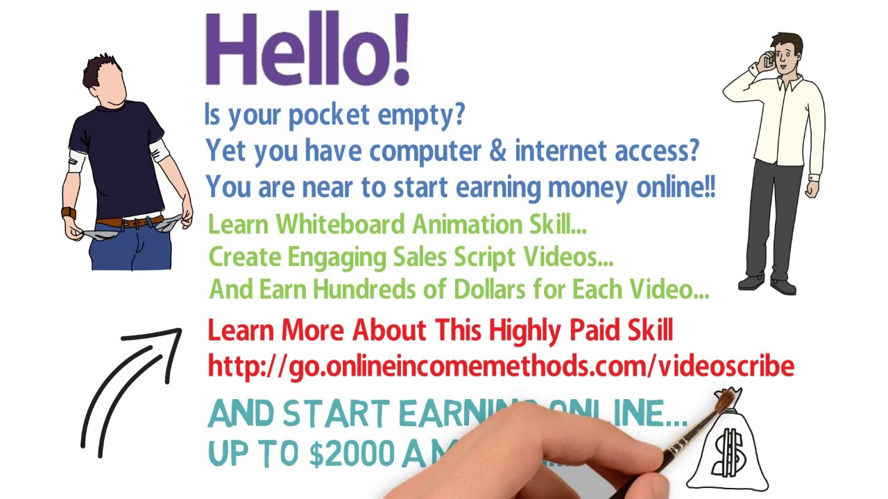 make money creating whiteboard video animation