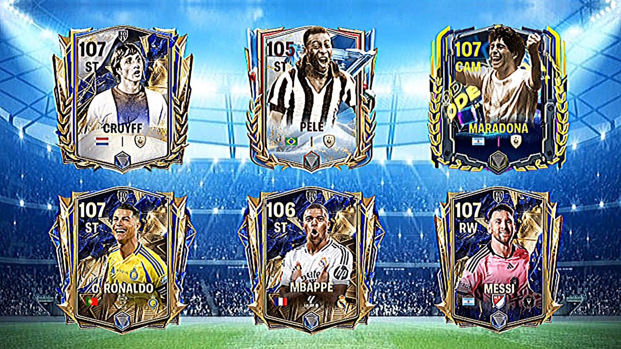 CRUYFF VS PELÈ VS MARADONA VS C.RONALDO VS MBAPPÉ VS MESSI | PLAYER COMPRASION | #fcmobile #fifa23