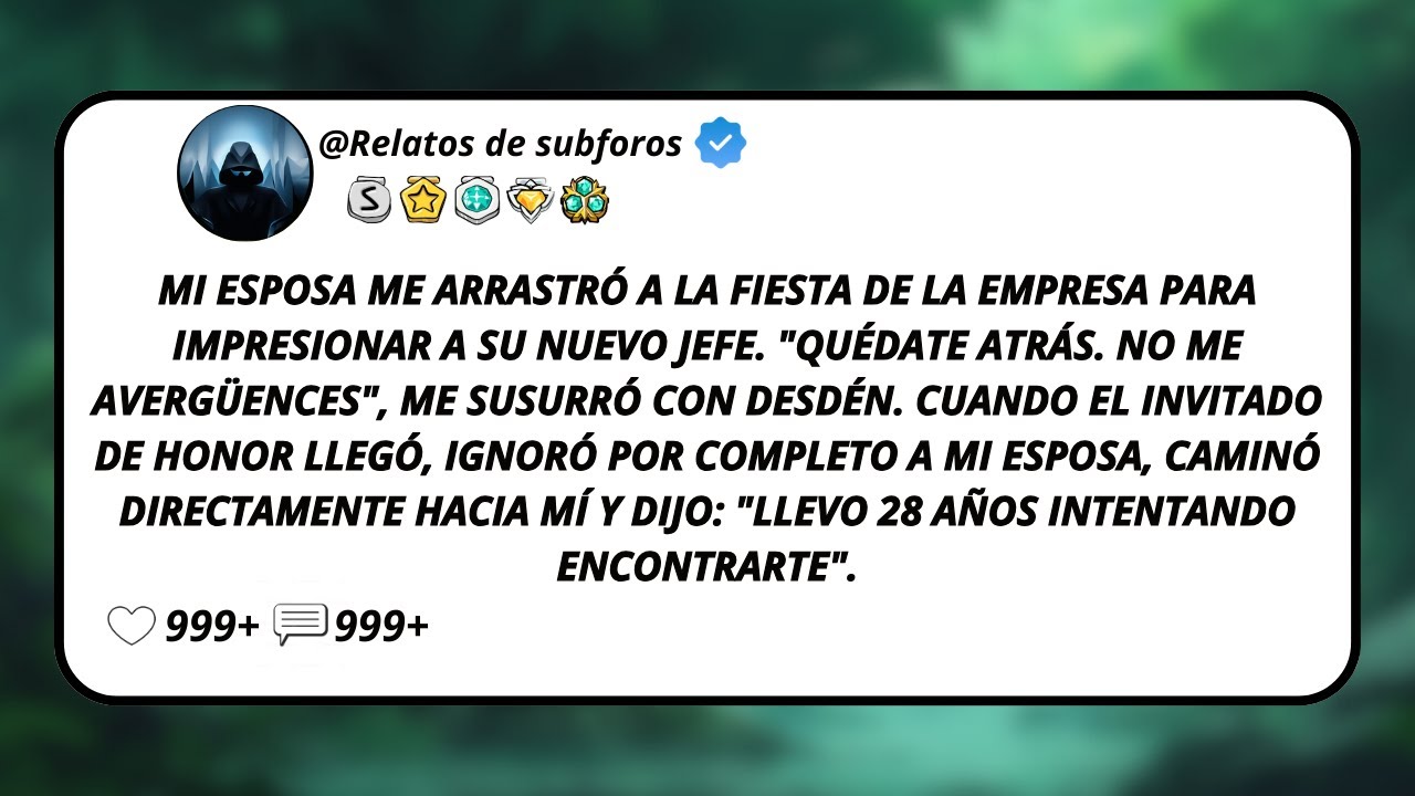 Mi esposa me arrastró a la fiesta de la empresa para impresionar a su nuevo jefe. 
