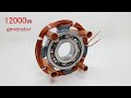 Free energy generator 240V electricity from magnetic gear with big 100% copper pipe and coil at home