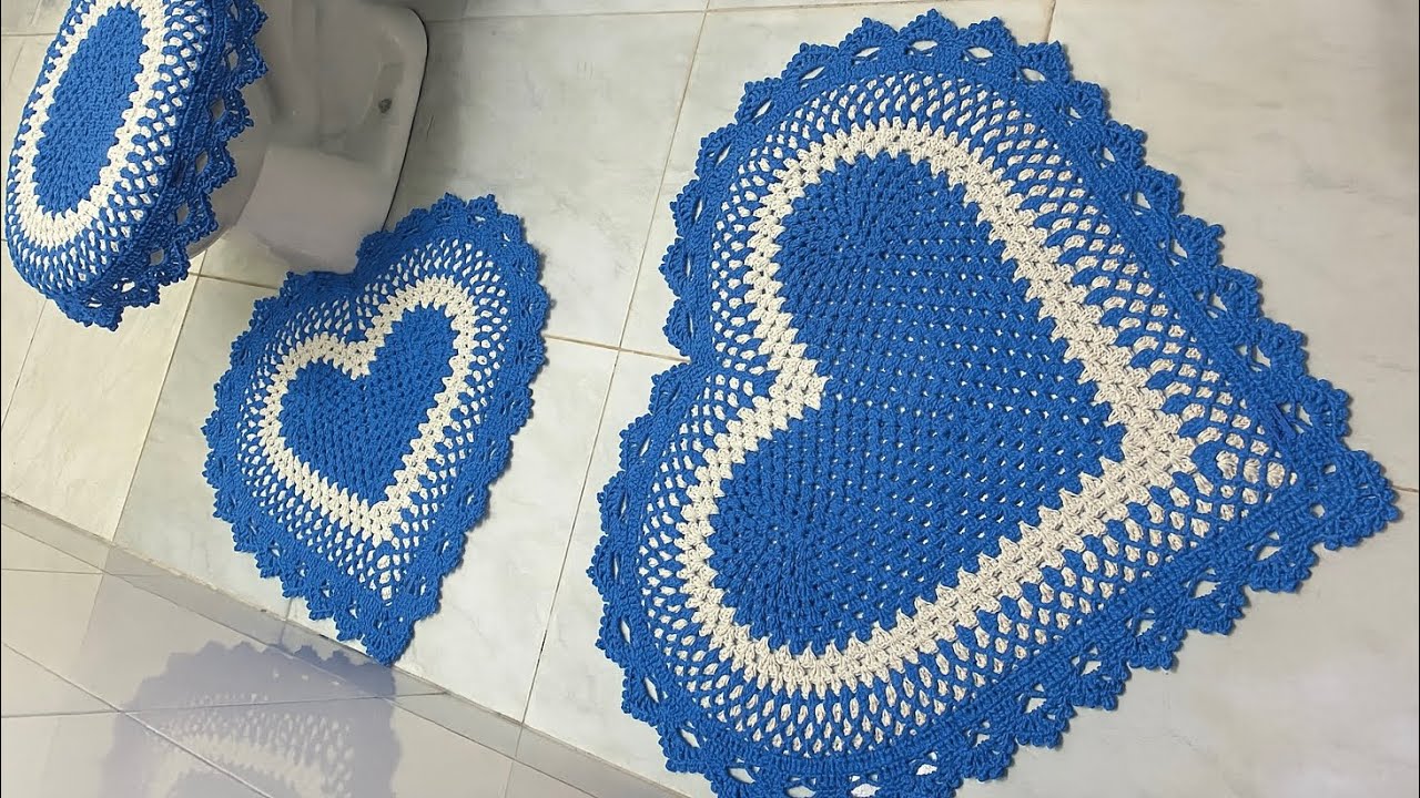 TAPETE CORAÇÃO MENOR 68cm/60cm passo a passo pé do vaso