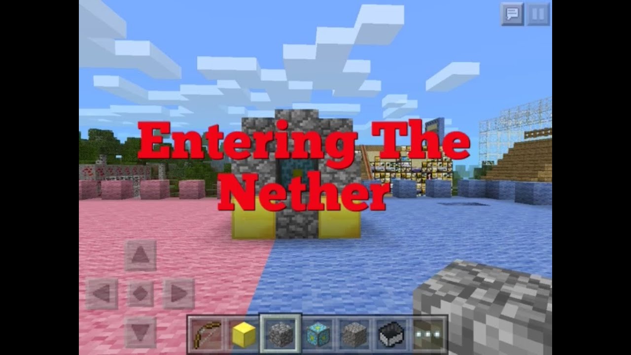 Minecraft PE - Entering The Nether - YouTube