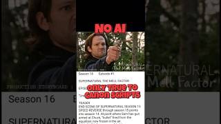 Supernatural season 16 - No AI, only true to canon scripts #bringsupernaturalback #winchesters