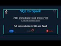 SQLtoSpark #21: Immediate Food Delivery II (SQL &amp; Spark Solution) | Leetcode SQL50 Study Challenge
