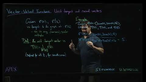 Vector-Valued Functions - Unit Tangent and Normal Vectors: 02. Tangent Example