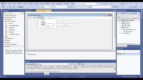 Menu Strip Control | #TechnologyTalk