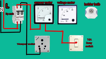 Series Parallel Testing Board | Ampere MeterVolt Meter Connection | Motor Testing Board Diagram