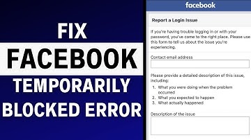 How To FIX Facebook Temporarily Blocked Error - LATEST GUIDE