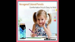 AMMSELECT Vibrant Colored Pencil Set- 48 Pack Soft Core Oil based Hexangular Premium Coloured Pencil screenshot 4