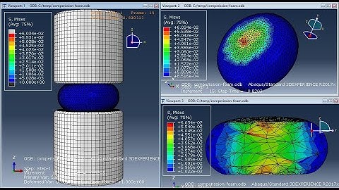compression test of foam ball using abaqus